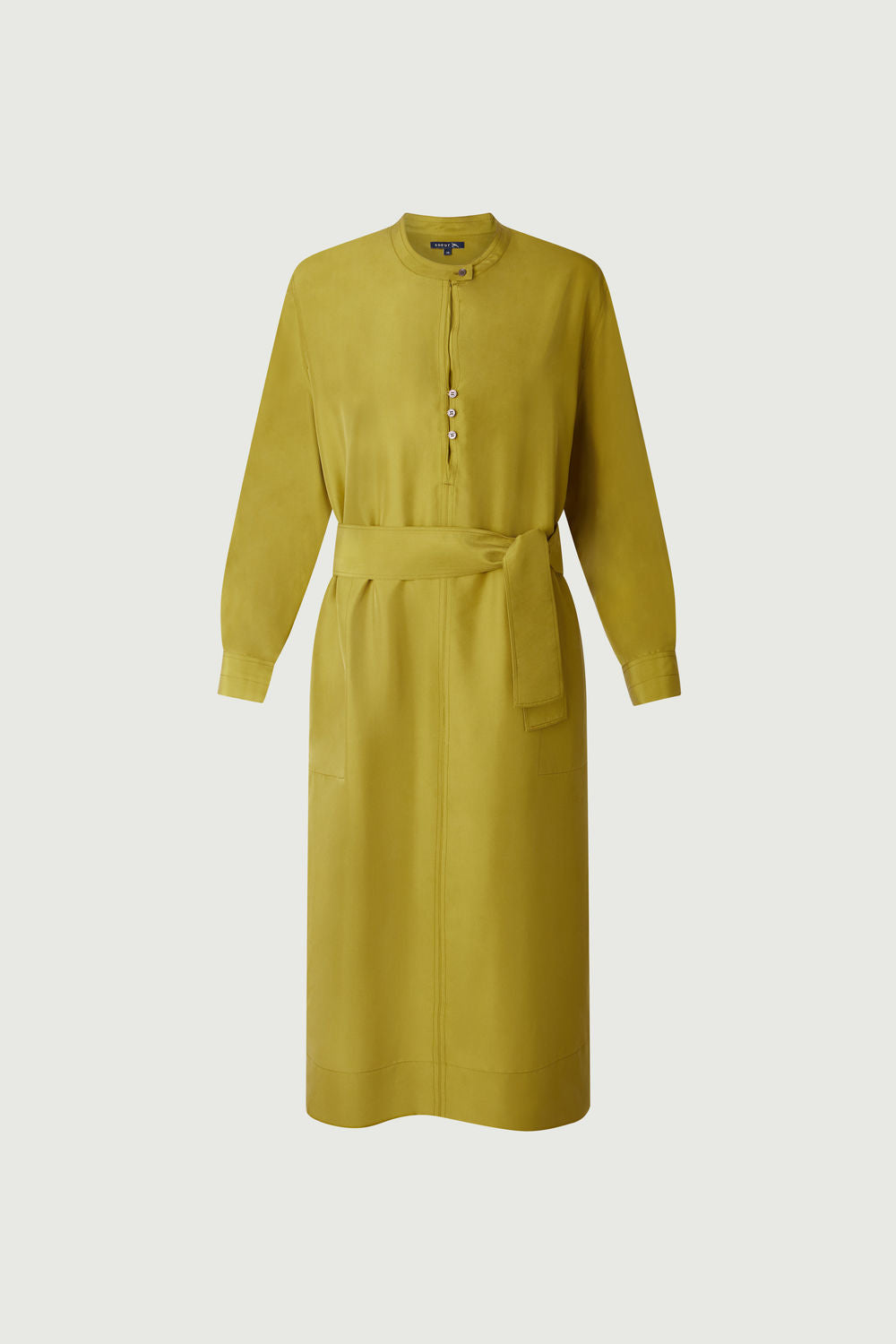 Robe Cabourg - Absinthe - Soie - Femme vue 6