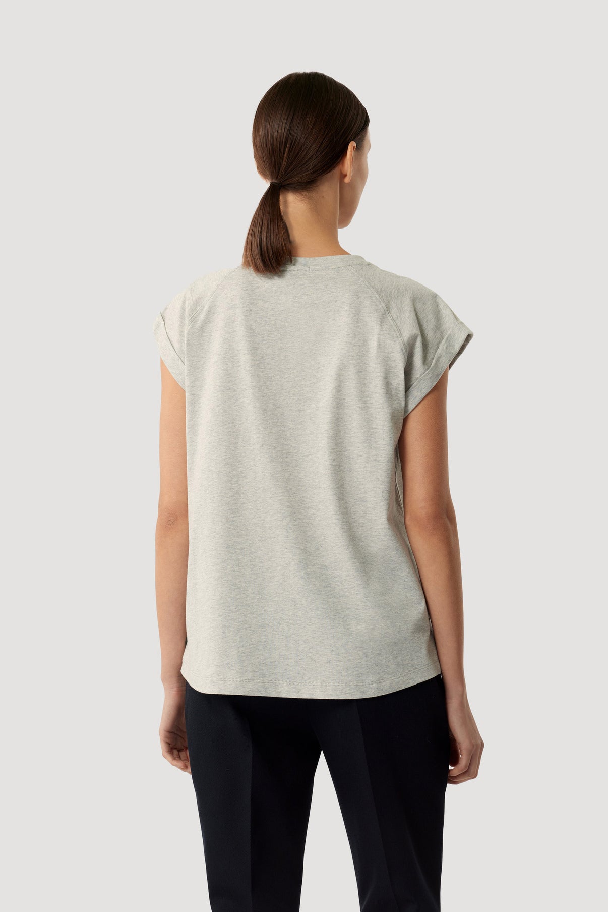 Tee-Shirt Valentina - Gris Chiné - Coton - Femme vue 2